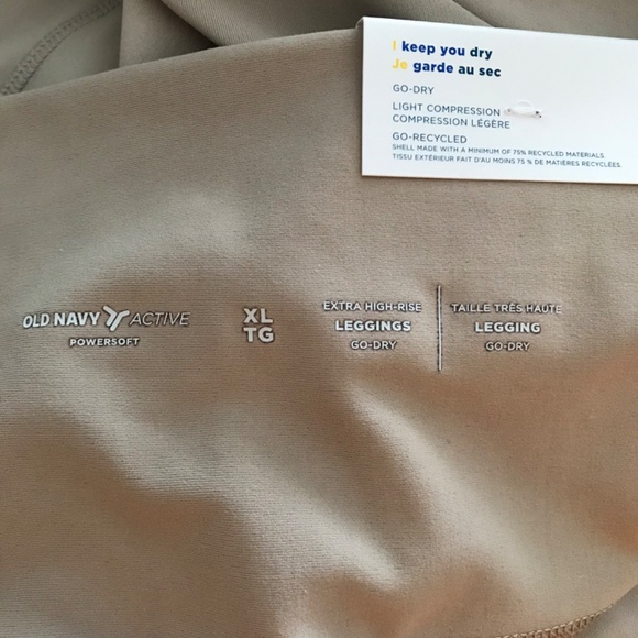 NWT Old Navy Extra High-Waisted PowerSoft Twist-Front Leggings XL Savanna Grass - Picture 11 of 16